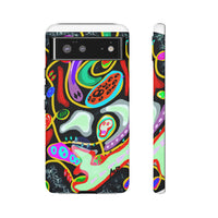 CRAZY4  Abstract Neon Skull Phone Case — Colorful Psychedelic Protective Cover