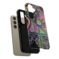 HEART ATTACK Abstract Neon Face Tough Phone Case – Vibrant Art Phone Cover