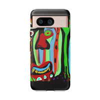 CRAZY.   Tribal Face Phone Case — Colorful Modern Art iPhone Cover