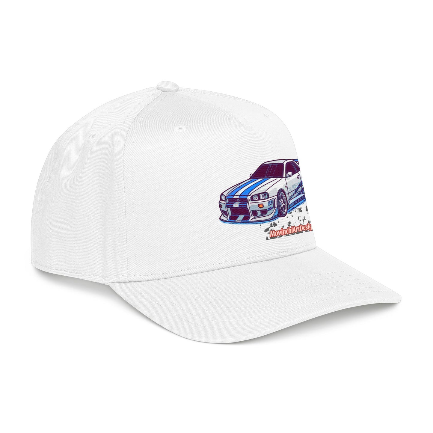 Racing Skyline Embroidered Cap — Vintage GT Sports Car Hat