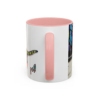 Colorful Pop Art Dog Accent Coffee Mug — Vibrant French Bulldog Design (11/15 oz)