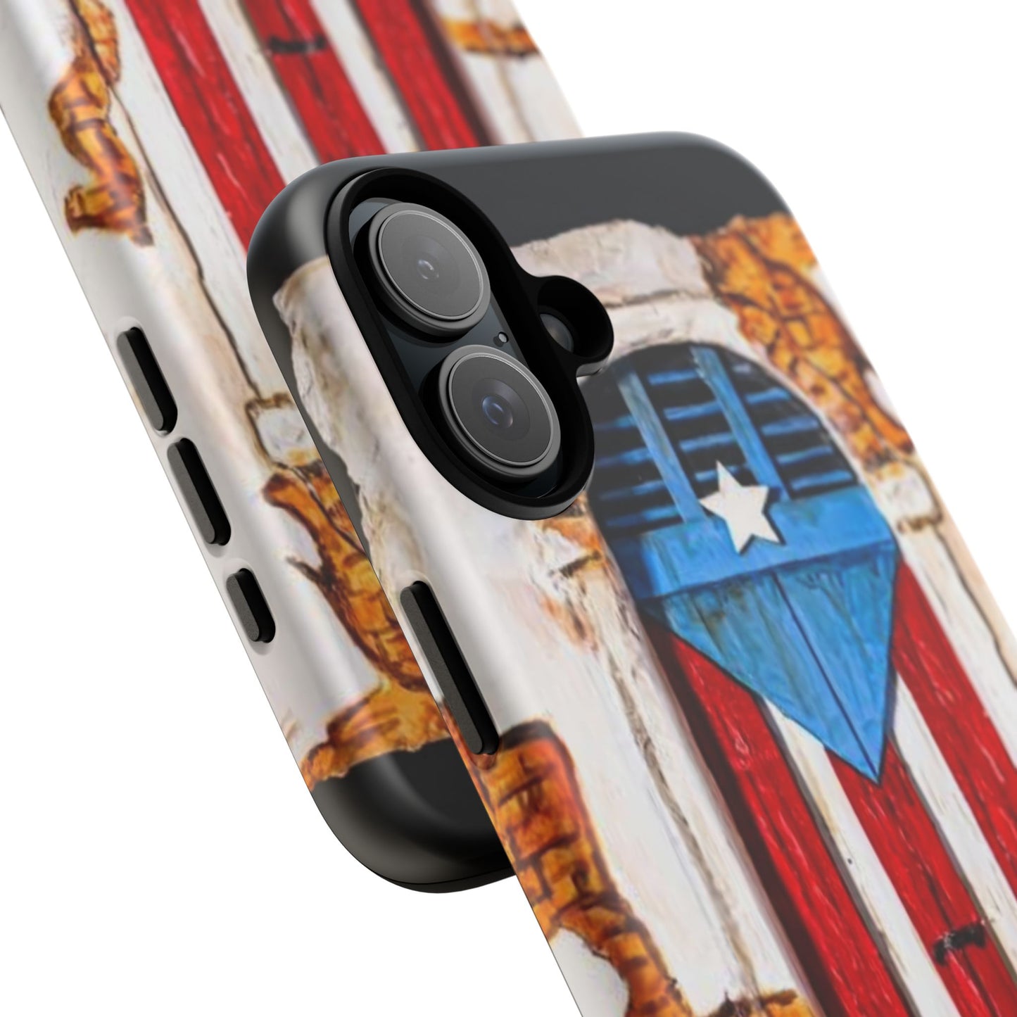 Puerto Rican Flag Phone Case - Rustic Coquí Door Design Tough Case