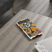 Abstract TAINO  Tribal Art Phone Case – Bold Orange Graphic Protective Cover