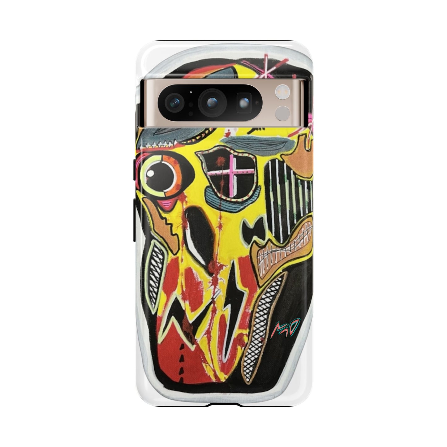 VINCENT.  Skull Riot Phone Case – Colorful Abstract Horror Art Protective Cover