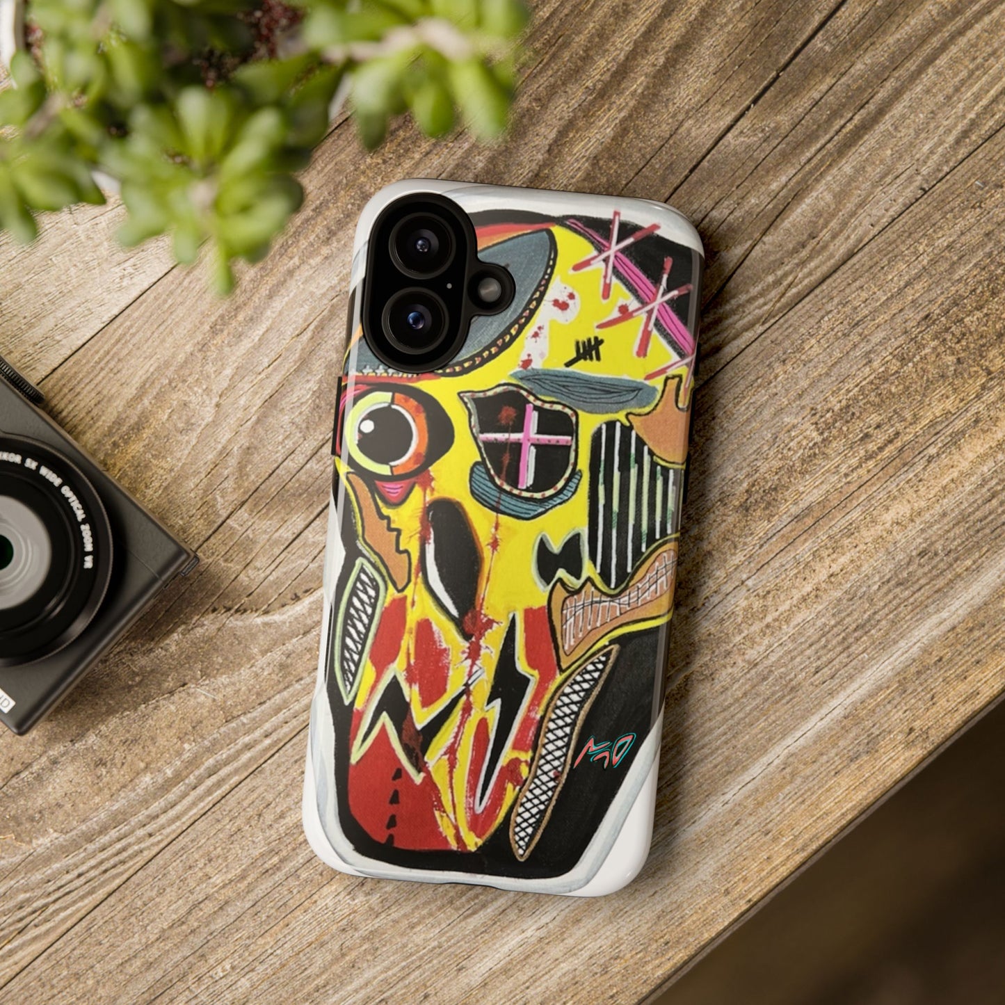 VINCENT.  Skull Riot Phone Case – Colorful Abstract Horror Art Protective Cover