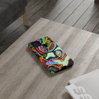 CRAZY4  Abstract Neon Skull Phone Case — Colorful Psychedelic Protective Cover