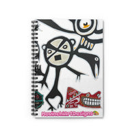 Abstract Tribal  TAINO Art Spiral Notebook — MovinchiArt Designs Ruled Journal