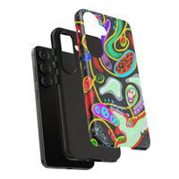 CRAZY4  Abstract Neon Skull Phone Case — Colorful Psychedelic Protective Cover