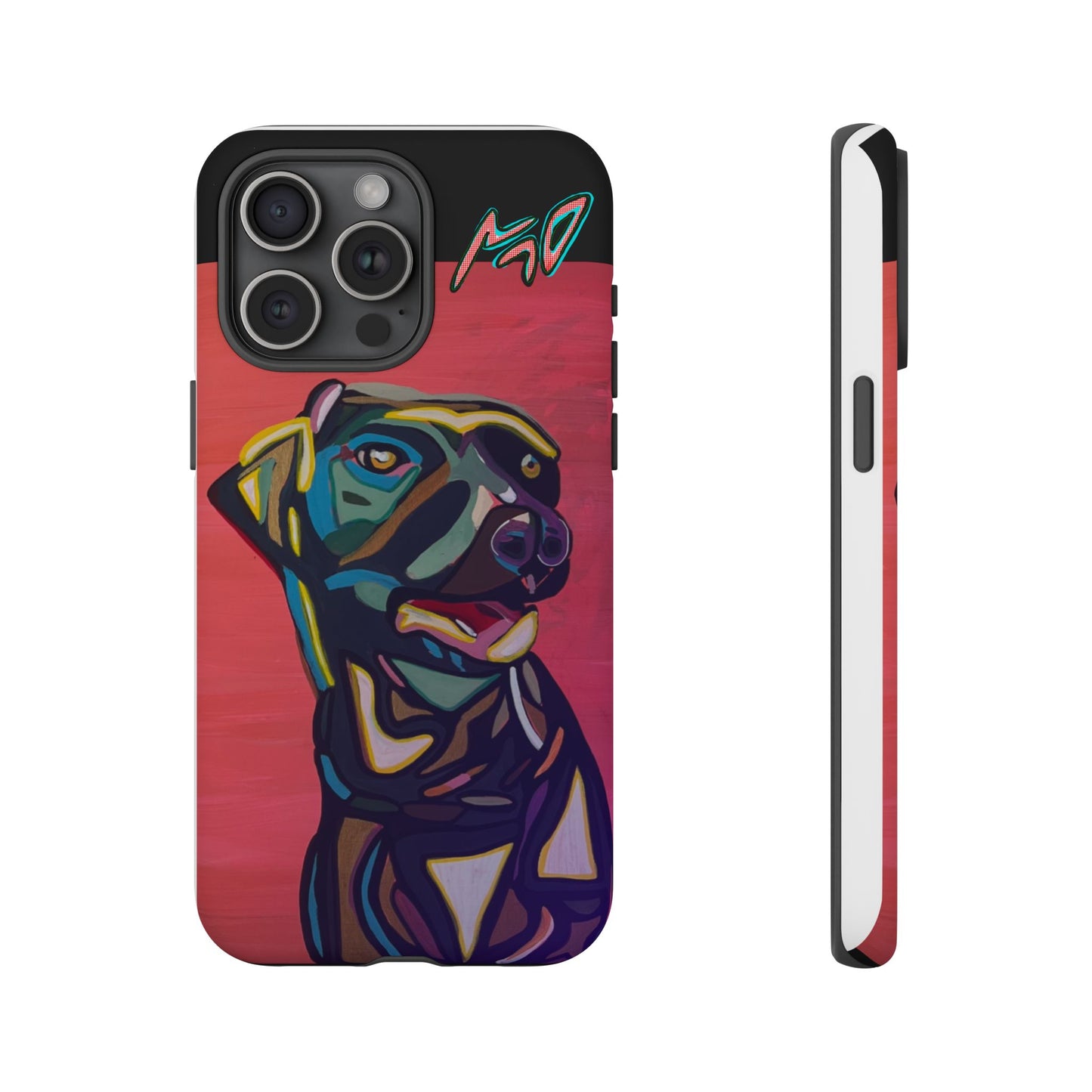Colorful Pit LABRADOR Tough Phone Case — Vibrant Pop Art Dog Design