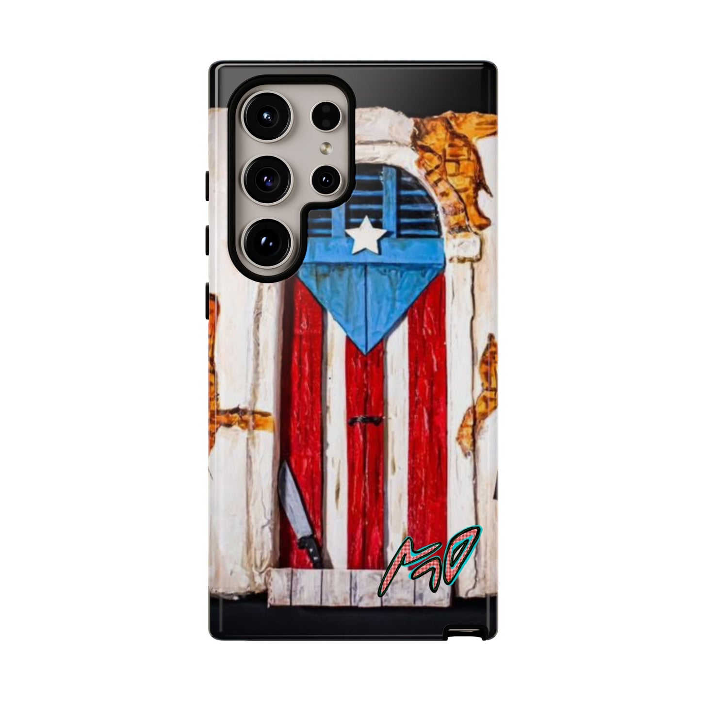 Puerto Rican Flag Phone Case - Rustic Coquí Door Design Tough Case