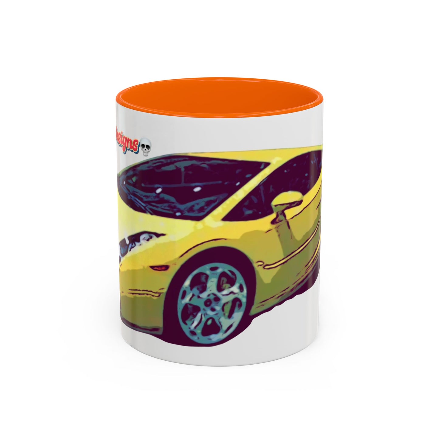 GALLARDO.  Sports Car Coffee Mug — Yellow Supercar Accent Mug (11/15oz)