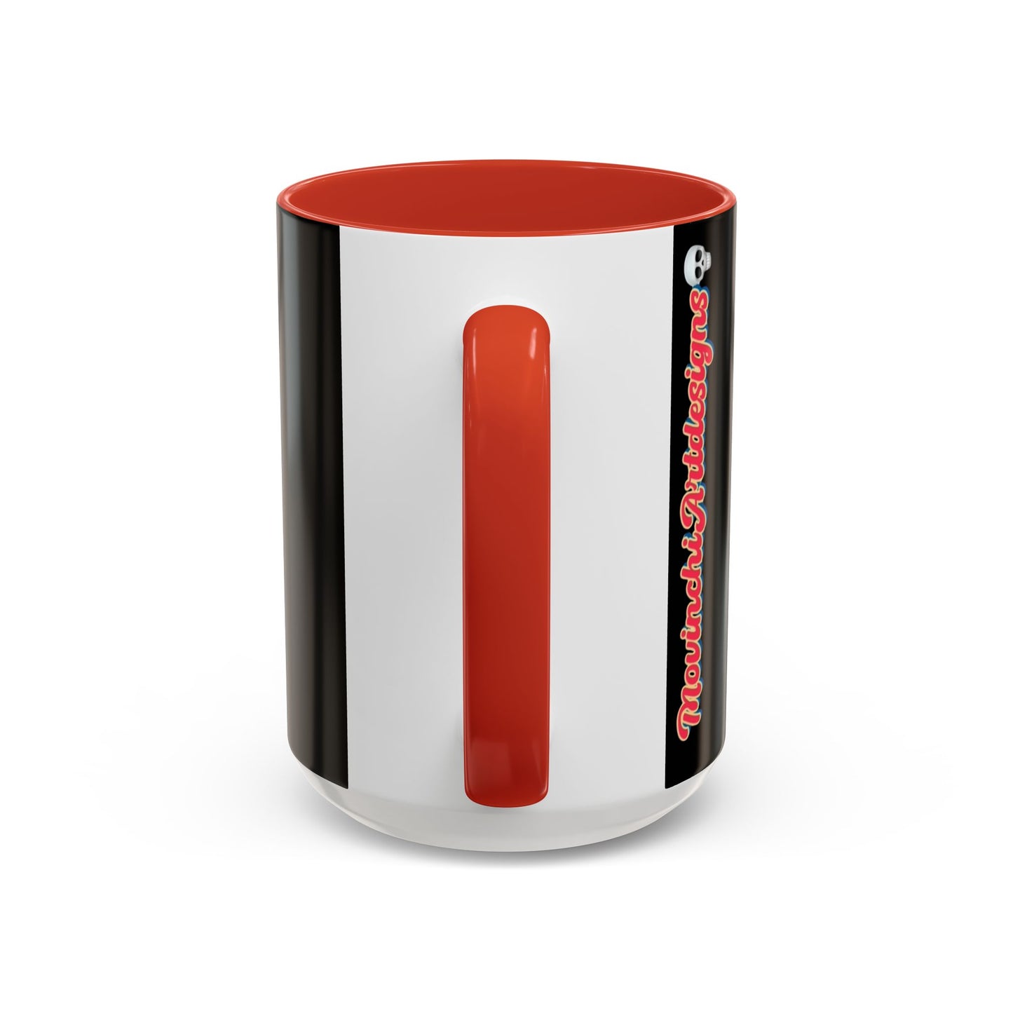Colorful Neon OVERTHINKING  Skull Coffee Mug — Vibrant Abstract Day of the Dead Accent Mug