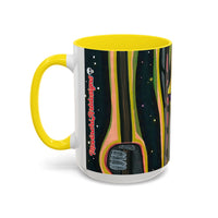 VINCENT  Skull Pop Art Accent Coffee Mug — Colorful Neon Tribal Skull Design (11/15oz)