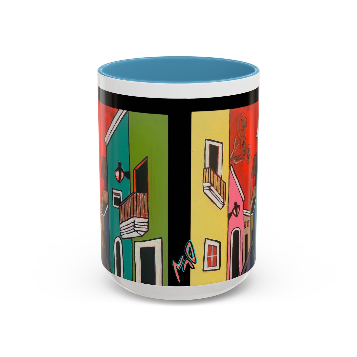 VIEJO SAN JUAN,  Colorful Cityscape Coffee Mug — Vibrant European Street Accent Mug