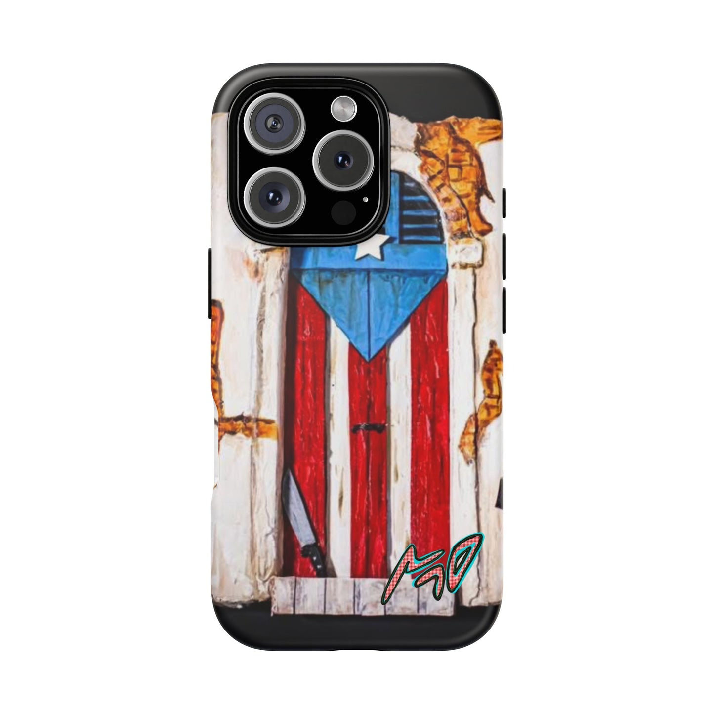 Puerto Rican Flag Phone Case - Rustic Coquí Door Design Tough Case