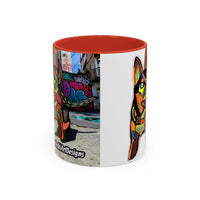 Colorful Pop Art Dog Accent Coffee Mug — Vibrant French Bulldog Design (11/15 oz)