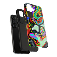 CRAZY4  Abstract Neon Skull Phone Case — Colorful Psychedelic Protective Cover