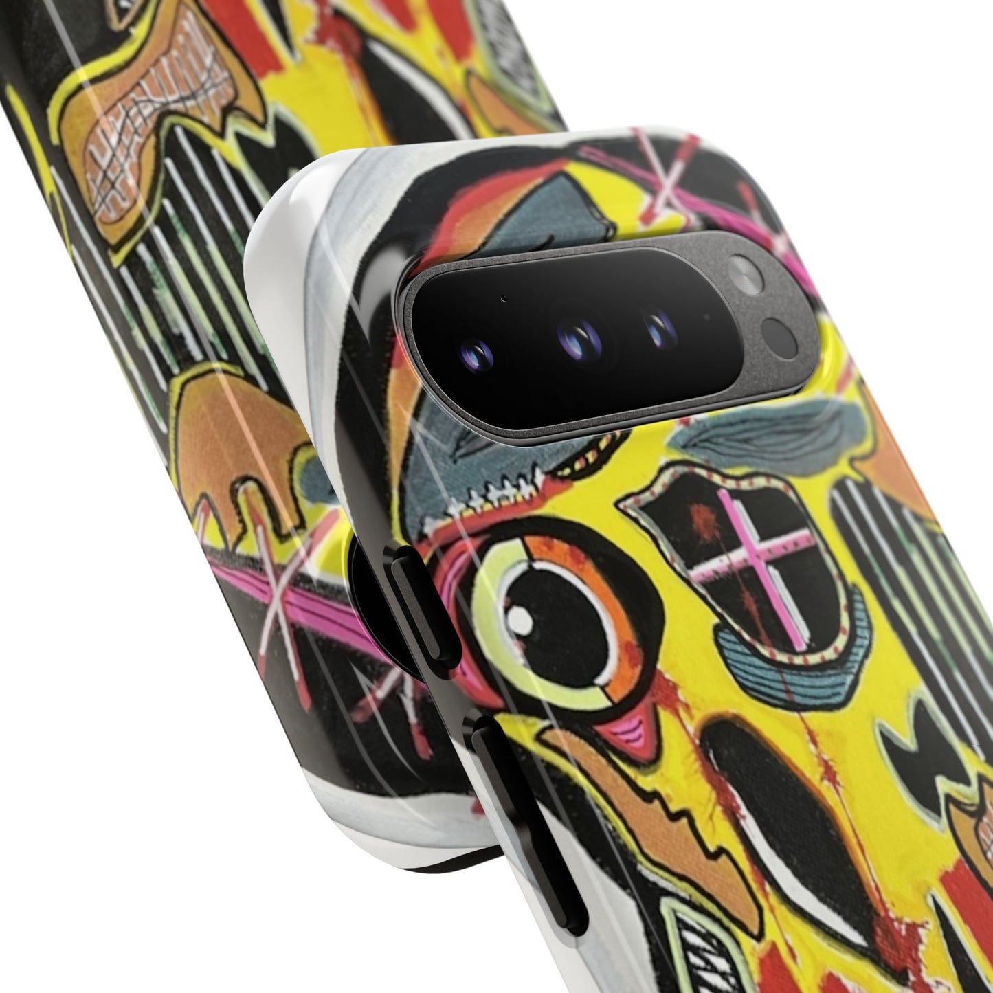 VINCENT.  Skull Riot Phone Case – Colorful Abstract Horror Art Protective Cover