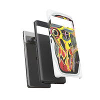 VINCENT.  Skull Riot Phone Case – Colorful Abstract Horror Art Protective Cover
