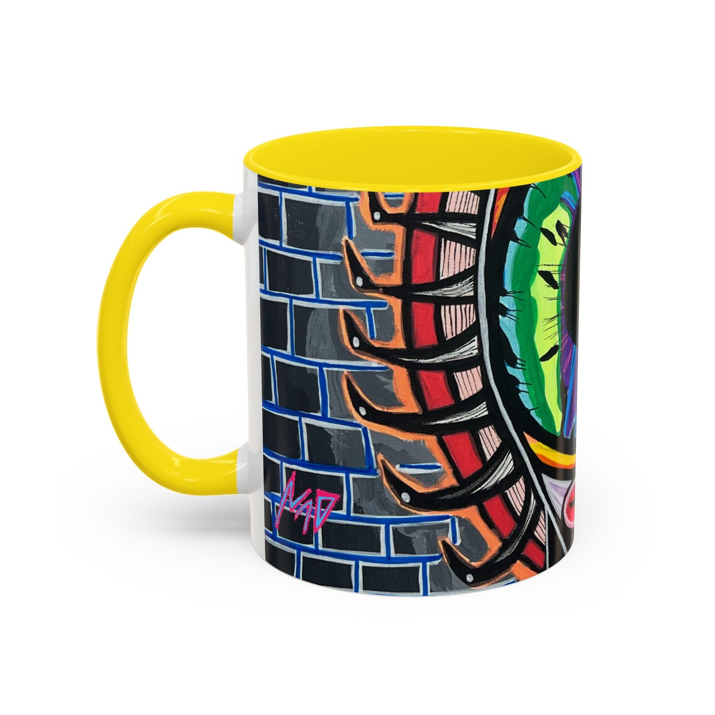 Abstract Street-Art Eye Coffee Mug — Colorful Graffiti Accent Mug (11/15 oz)