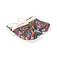 Colorful Abstract CRAZY   Foam Clogs — Vibrant All-Over-Print Slip-On Shoes