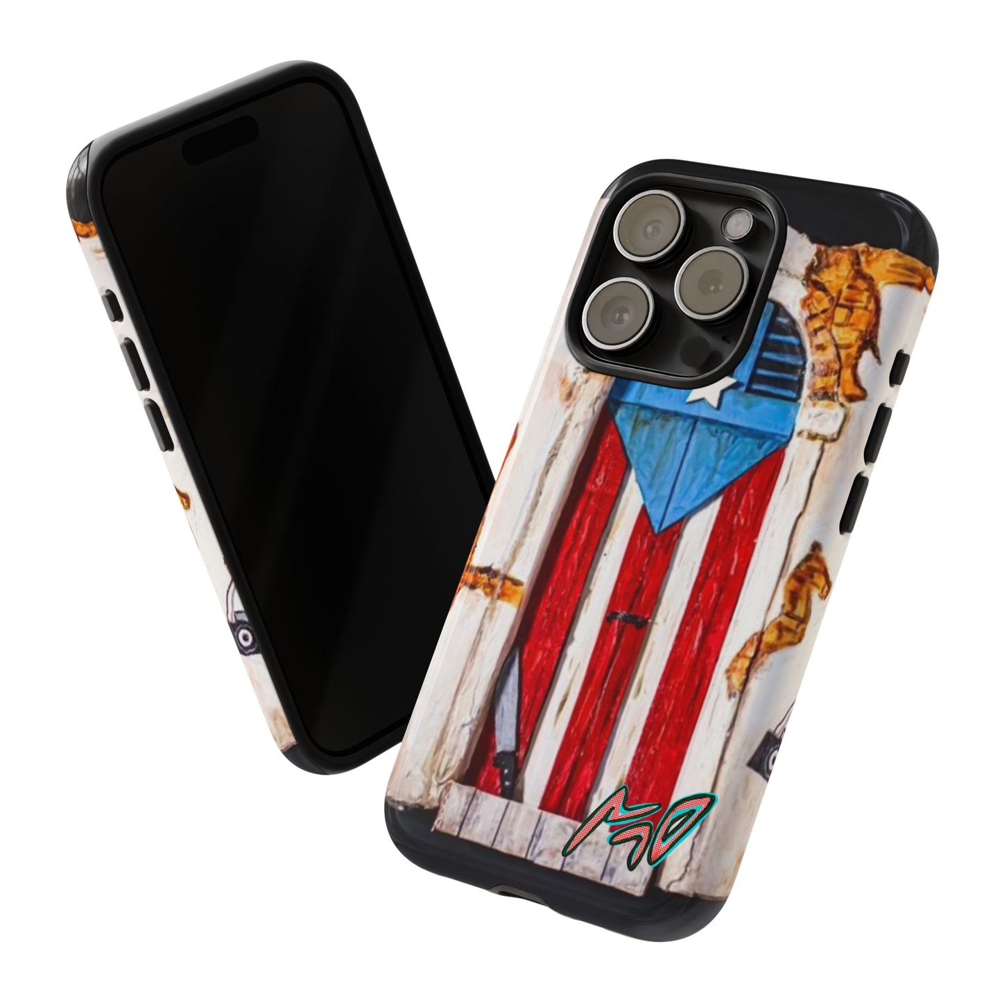 Puerto Rican Flag Phone Case - Rustic Coquí Door Design Tough Case