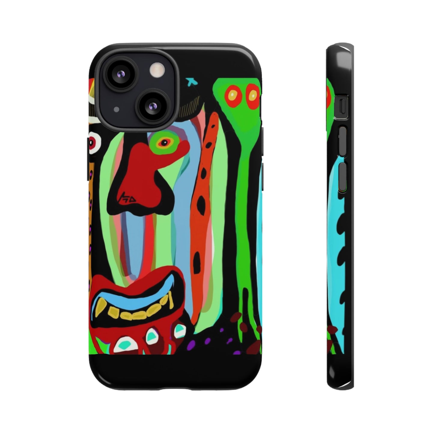 CRAZY.   Tribal Face Phone Case — Colorful Modern Art iPhone Cover