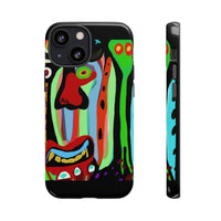 CRAZY.   Tribal Face Phone Case — Colorful Modern Art iPhone Cover