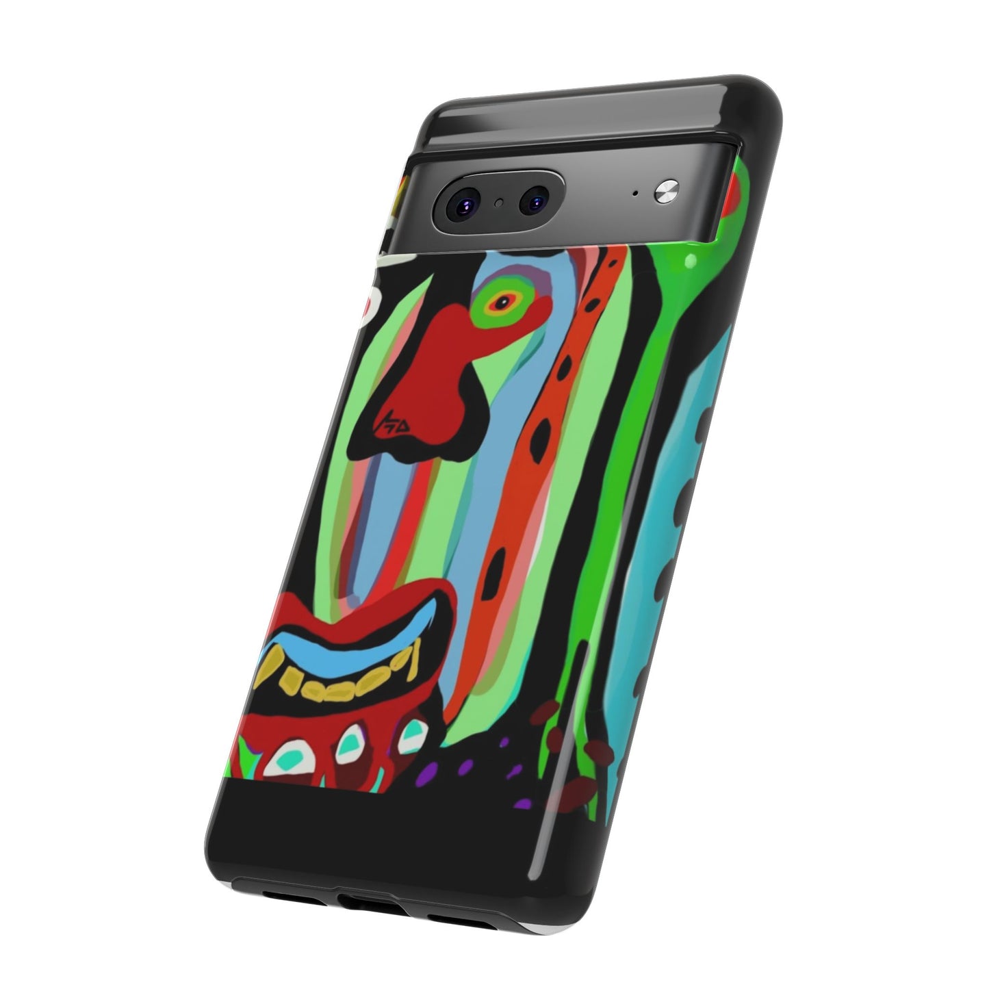 CRAZY.   Tribal Face Phone Case — Colorful Modern Art iPhone Cover