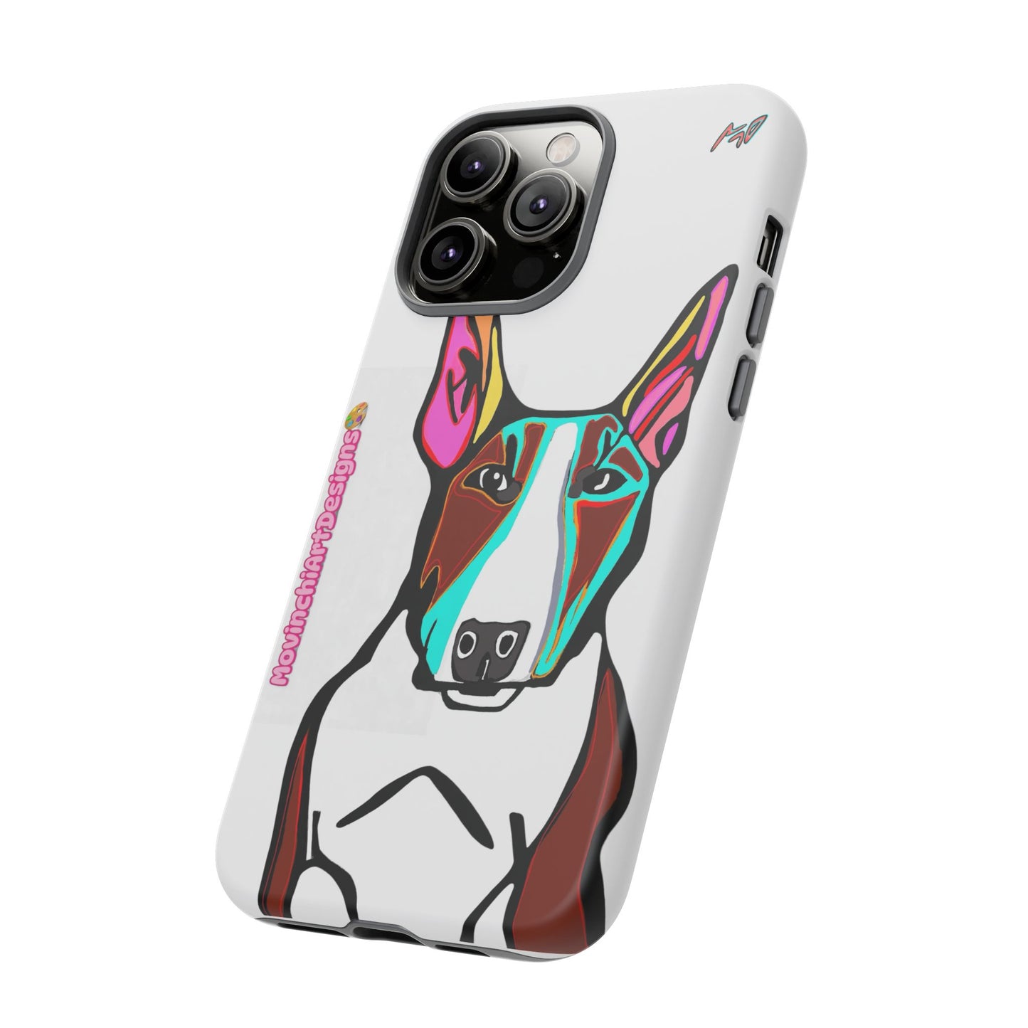 MR Bull Terrier Phone Case — Colorful Pop Art Tough Cases for Dog Lovers
