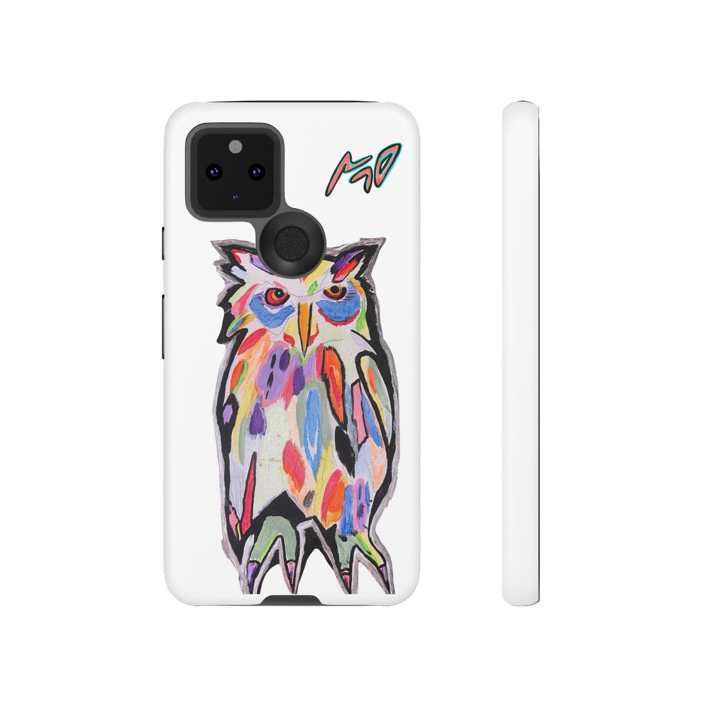 Colorful Owl Phone Case — Artistic Owl Illustration Tough Case