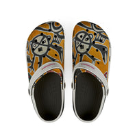 Tribal TAINO  Orange EVA Foam Clogs – Bold Abstract Animal Print