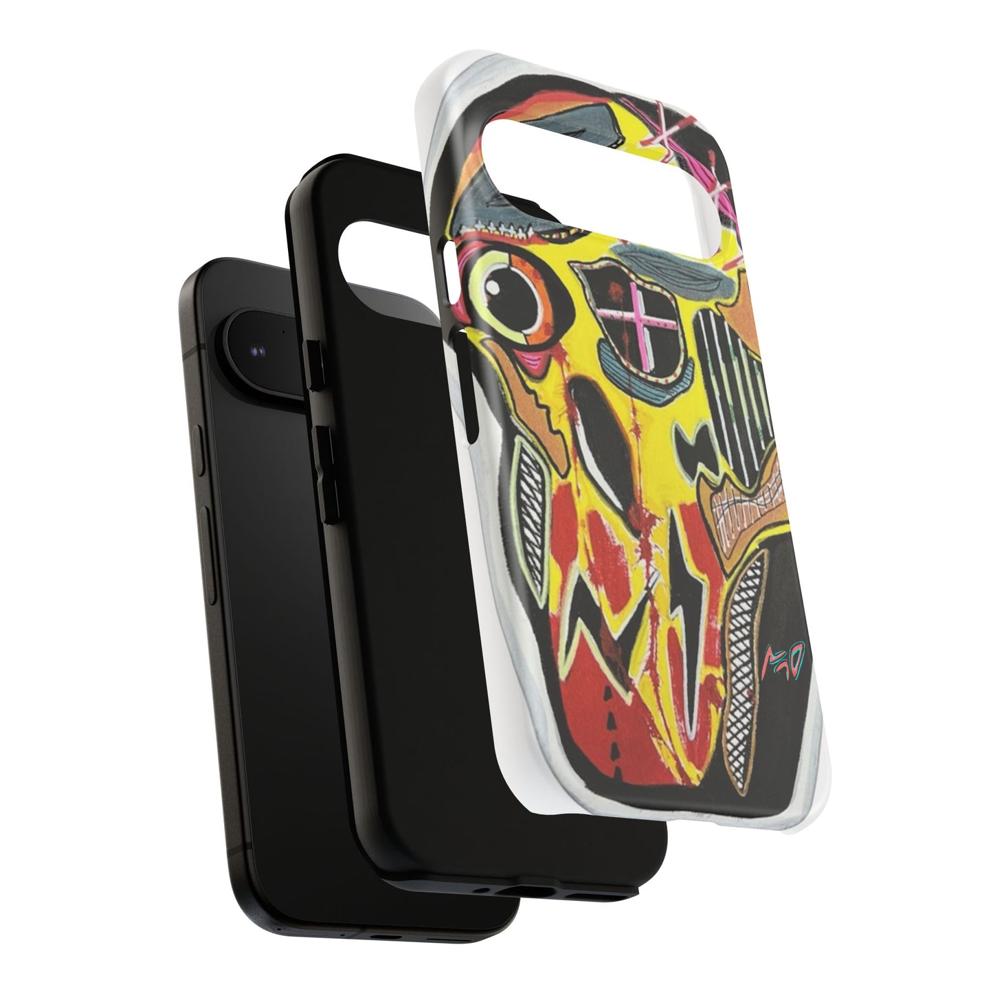 VINCENT.  Skull Riot Phone Case – Colorful Abstract Horror Art Protective Cover
