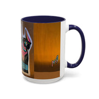 Colorful Doberman Accent Coffee Mug — Vibrant Dog Portrait Ceramic Mug (11/15oz)