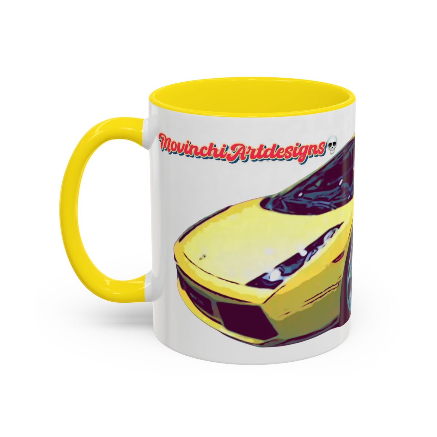 GALLARDO.  Sports Car Coffee Mug — Yellow Supercar Accent Mug (11/15oz)