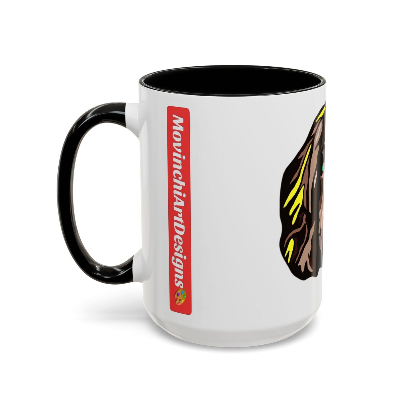 MR COCKER Dog Portrait Accent Coffee Mug — Brown Spaniel Art Mug (11/15oz)