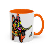 Colorful Pop Art Dog Accent Coffee Mug — Vibrant French Bulldog Design (11/15 oz)