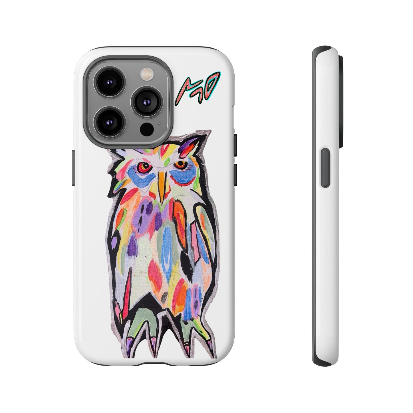 Colorful Owl Phone Case — Artistic Owl Illustration Tough Case
