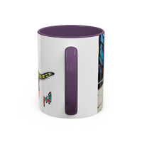 Colorful Pop Art Dog Accent Coffee Mug — Vibrant French Bulldog Design (11/15 oz)