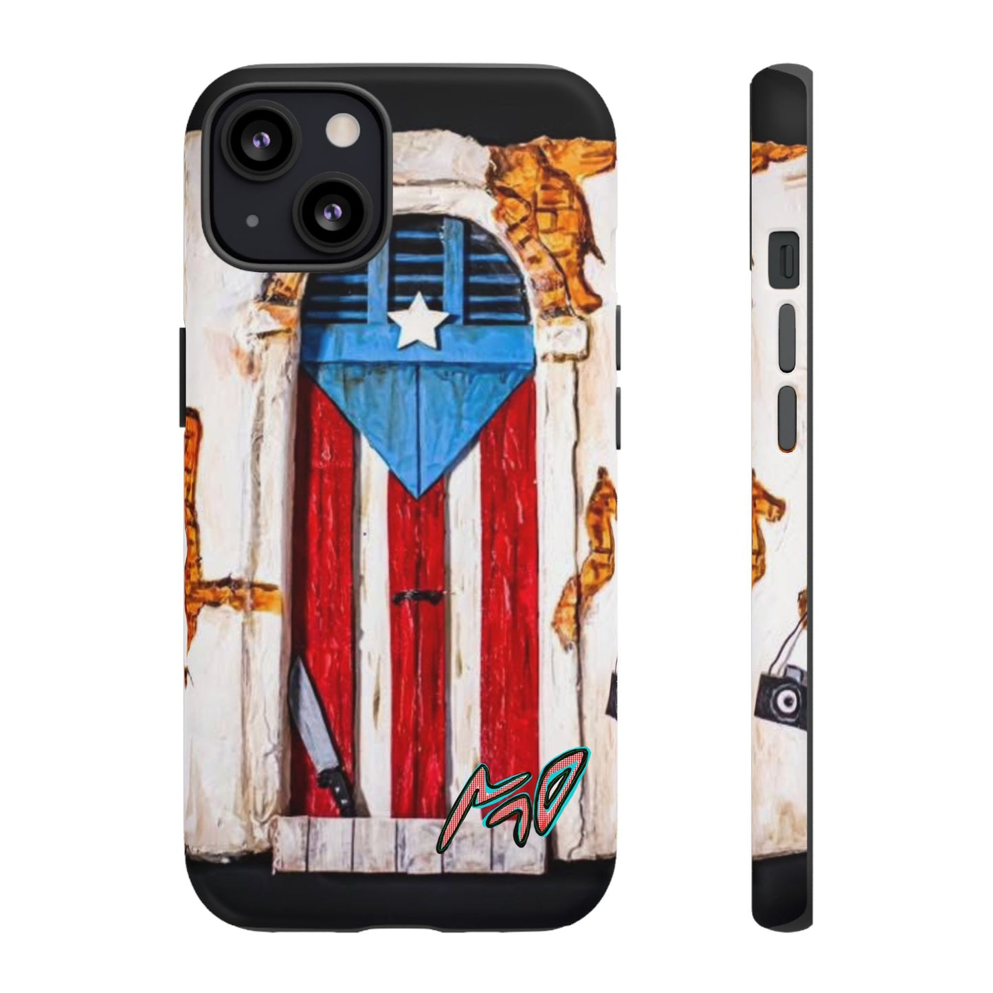 Puerto Rican Flag Phone Case - Rustic Coquí Door Design Tough Case