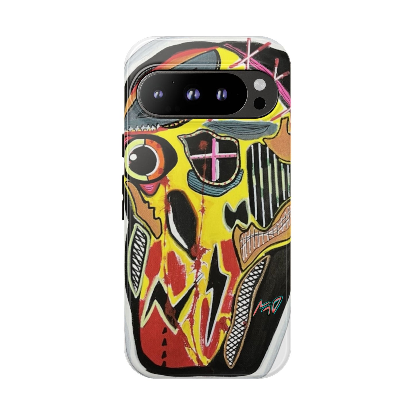 VINCENT.  Skull Riot Phone Case – Colorful Abstract Horror Art Protective Cover