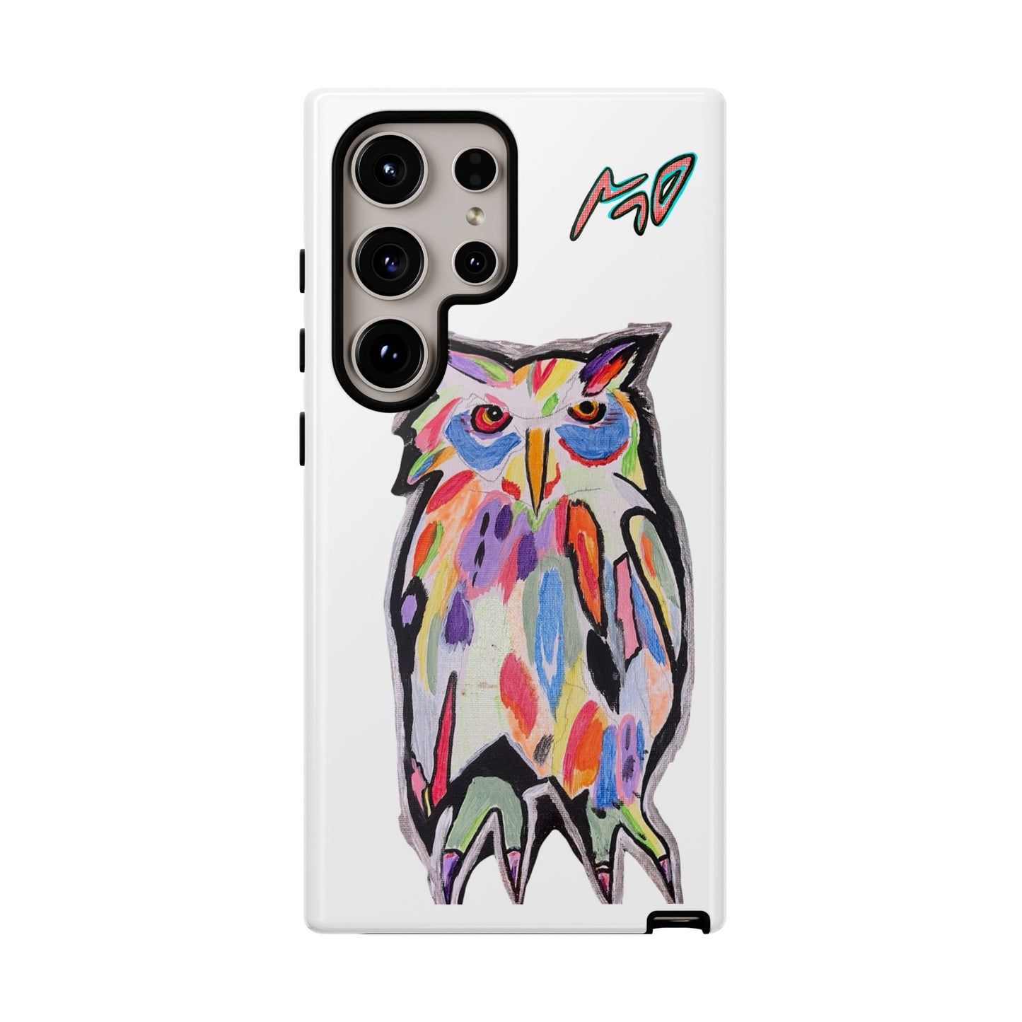 Colorful Owl Phone Case — Artistic Owl Illustration Tough Case