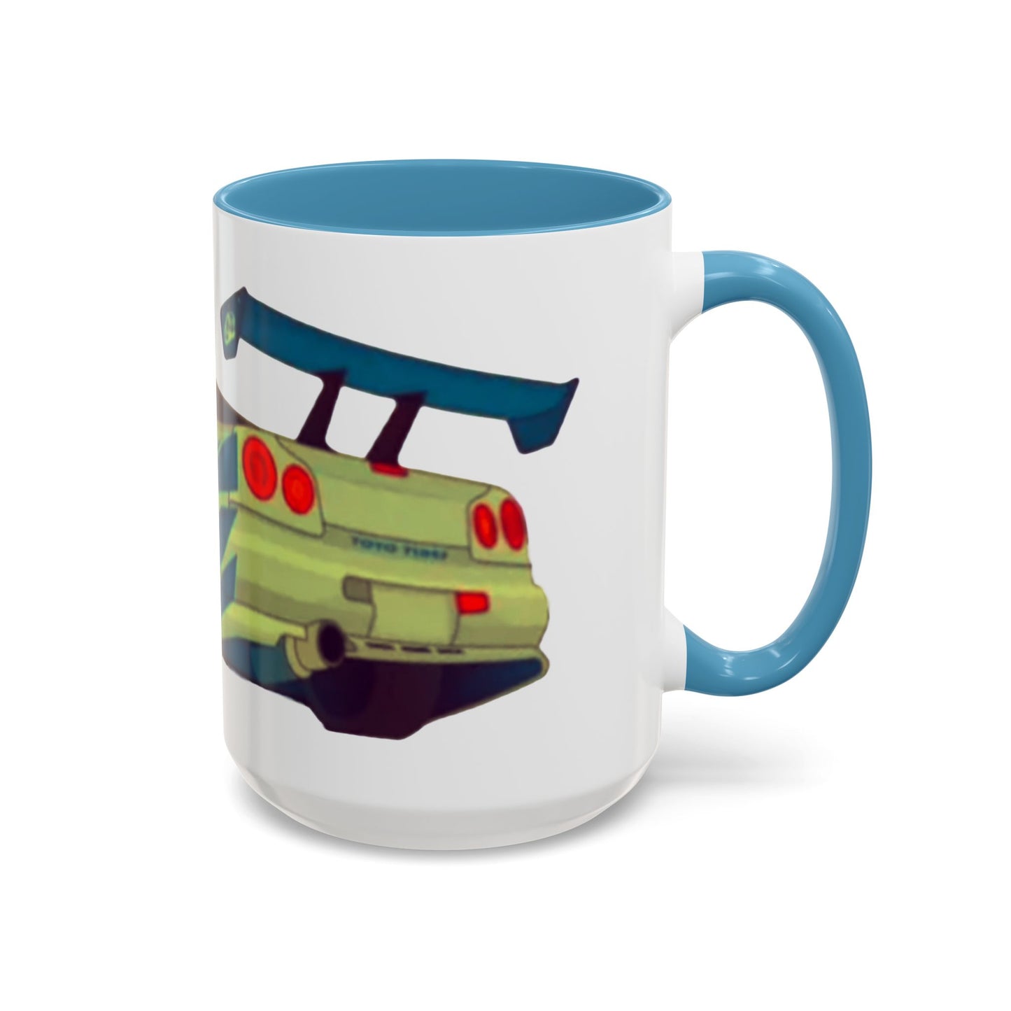 R34  Racing Skyline Accent Coffee Mug — Fast Car Drift Design (11/15oz)