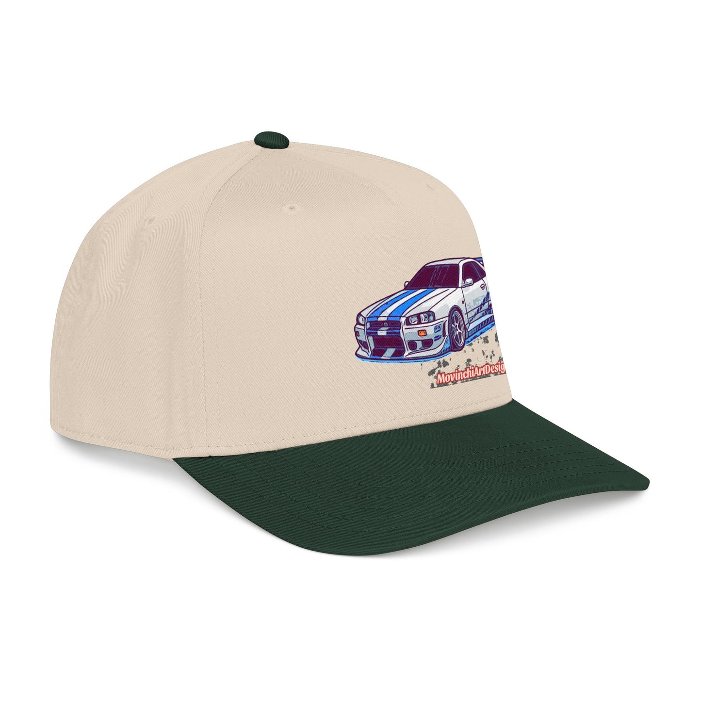 Racing Skyline Embroidered Cap — Vintage GT Sports Car Hat