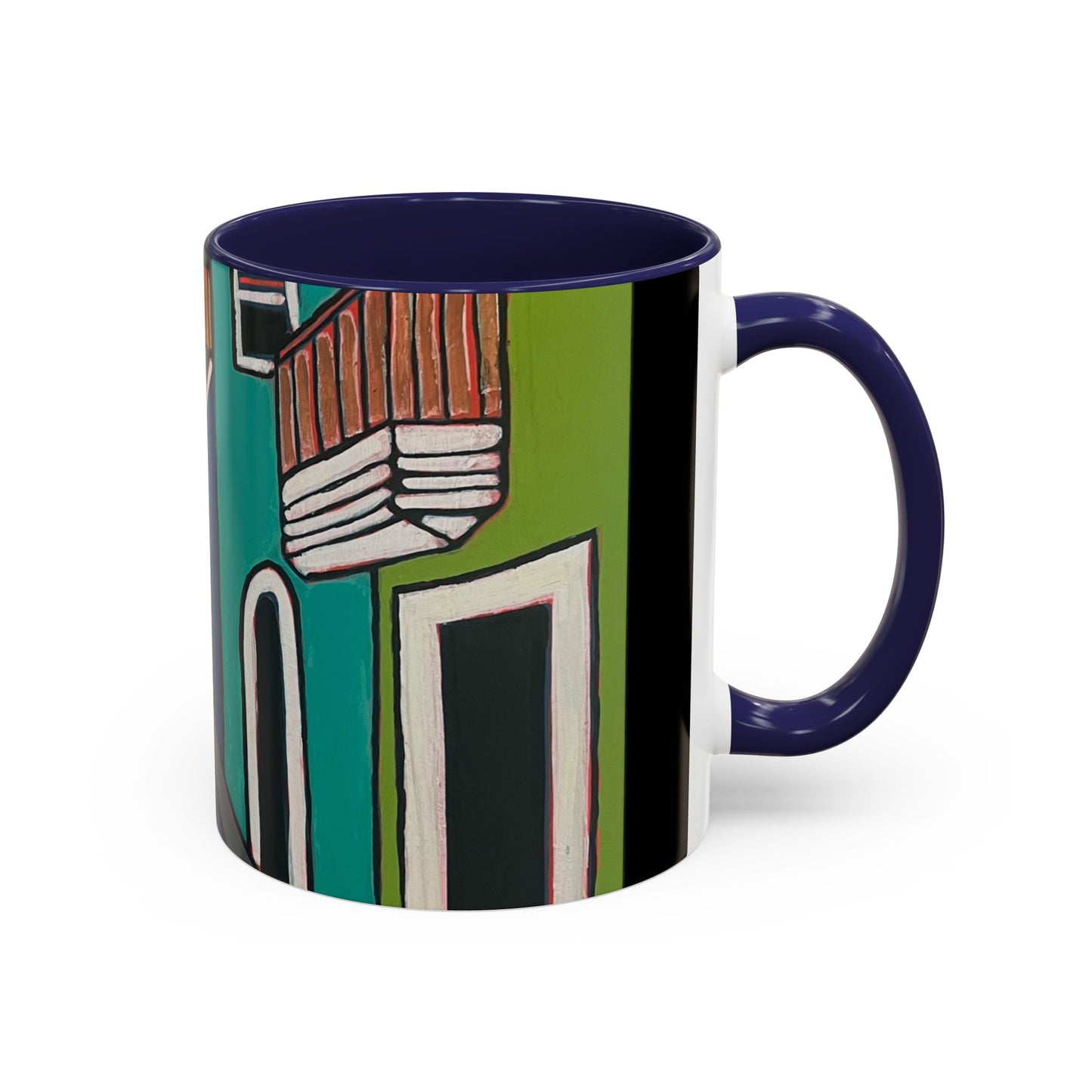 SAN SEBASTIAN2.0 Colorful Canal Houses Accent Coffee Mug — Bright European Street Art Ceramic Mug (11/15oz)