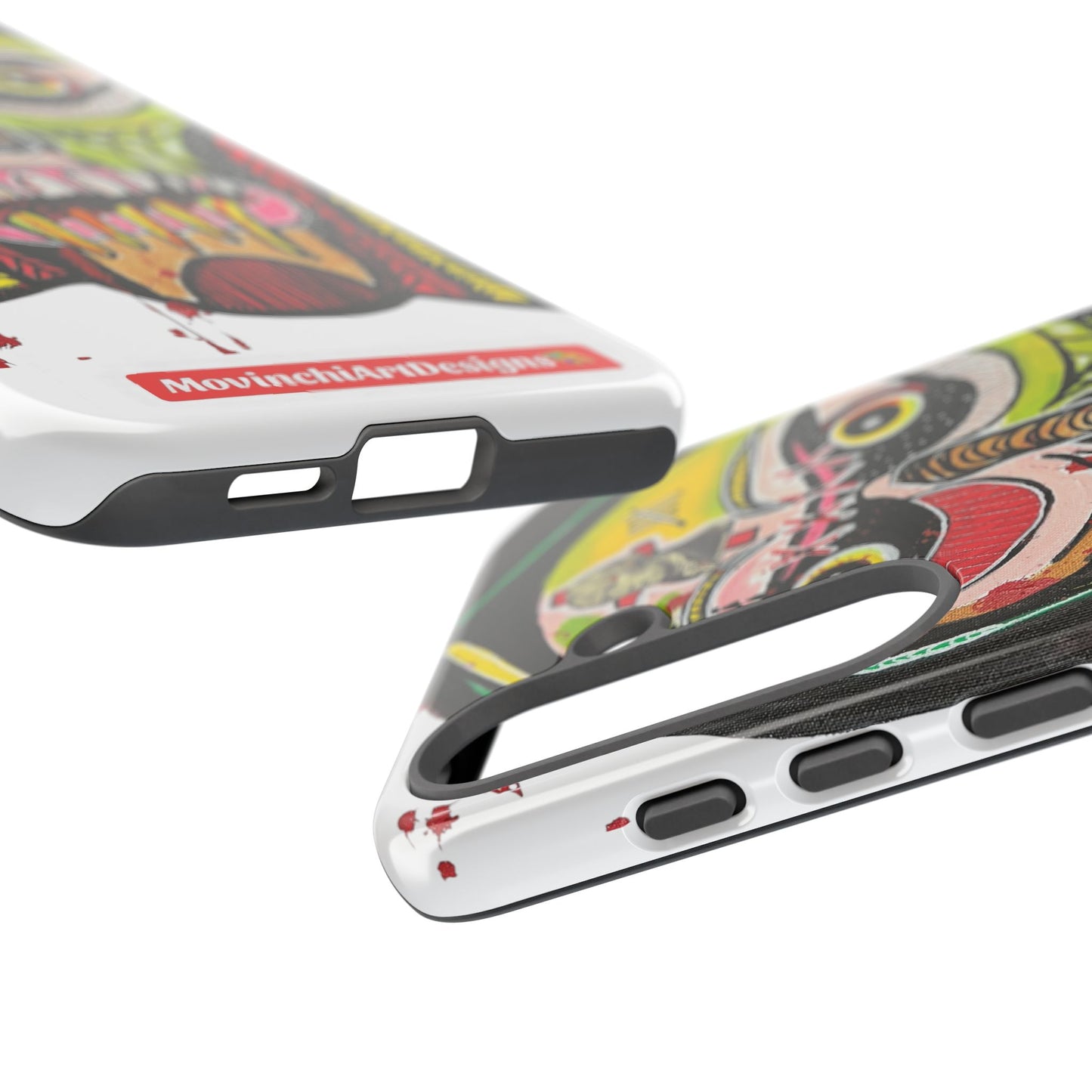 KUNTA.  Abstract Tribal Skull Phone Case — Colorful Street Art Protective Cover