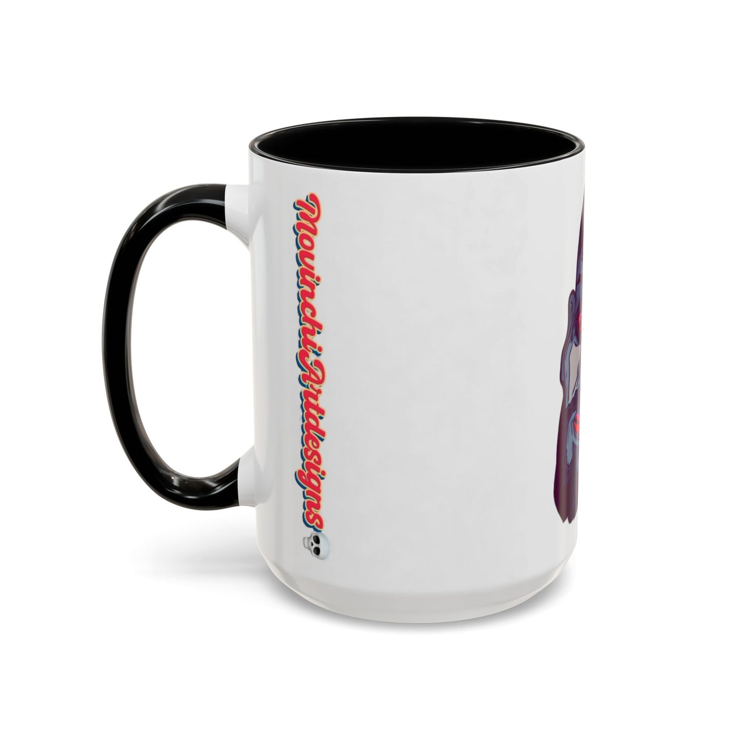 Edgy 3x  Horror Face Accent Coffee Mug (11/15oz) — 'ANAL 3X' Graphic