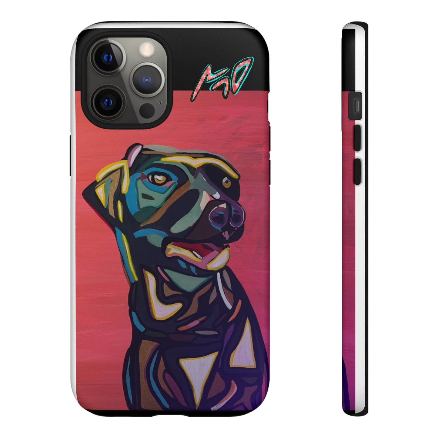 Colorful Pit LABRADOR Tough Phone Case — Vibrant Pop Art Dog Design