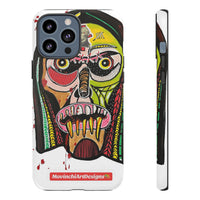 KUNTA.  Abstract Tribal Skull Phone Case — Colorful Street Art Protective Cover