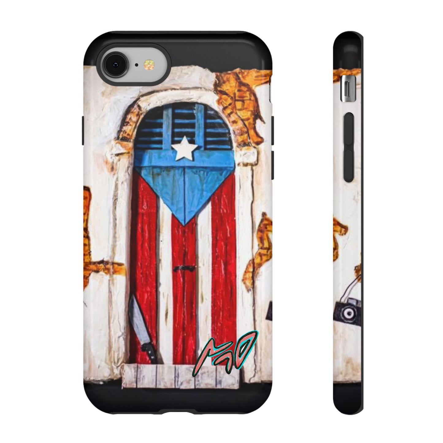 Puerto Rican Flag Phone Case - Rustic Coquí Door Design Tough Case